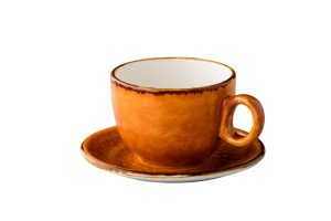 Jersey Latte Koffiekop Stapelbaar Oranje 350 Ml