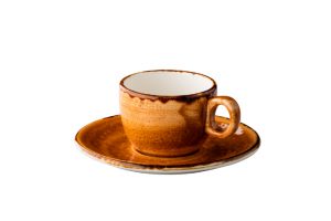 Jersey Koffiekop Stapelbaar Oranje 160 Ml