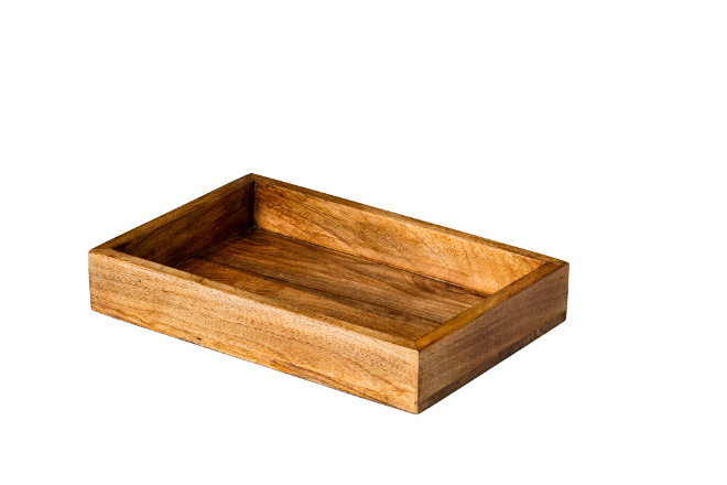 rechthoekig houten serveerschaal