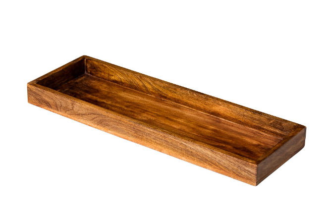 rechthoekig houten serveerschaal