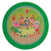 Kinderbord Met Rand ‘friethuis’ Groen 26,7 Cm
