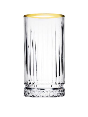 elysia longdrinkglass met gouden rand